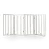 Petzly Pet Gate Dog Fence Safety Barrier With Support Feet 4 Panel 80cm White