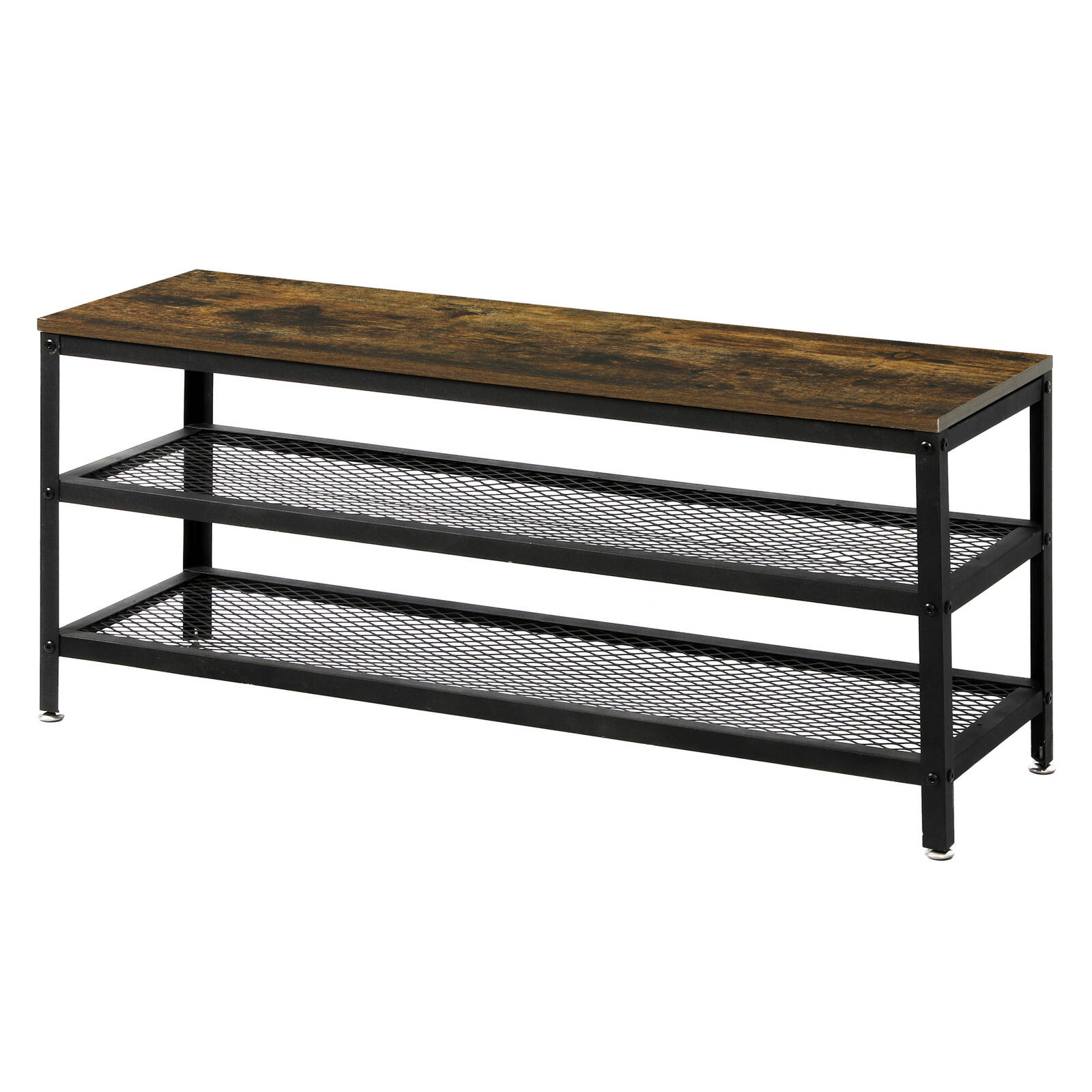 Levede 3 Tier Shoe Rack Bench Storage Cabinet Organisers Industrial Steel 100cm Bunnings Australia