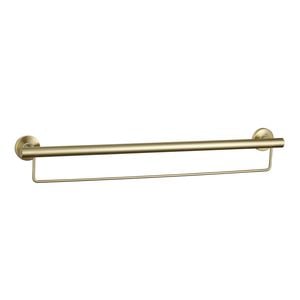 evekare 900mm Brushed Brass Grab Rail With Towel Rail