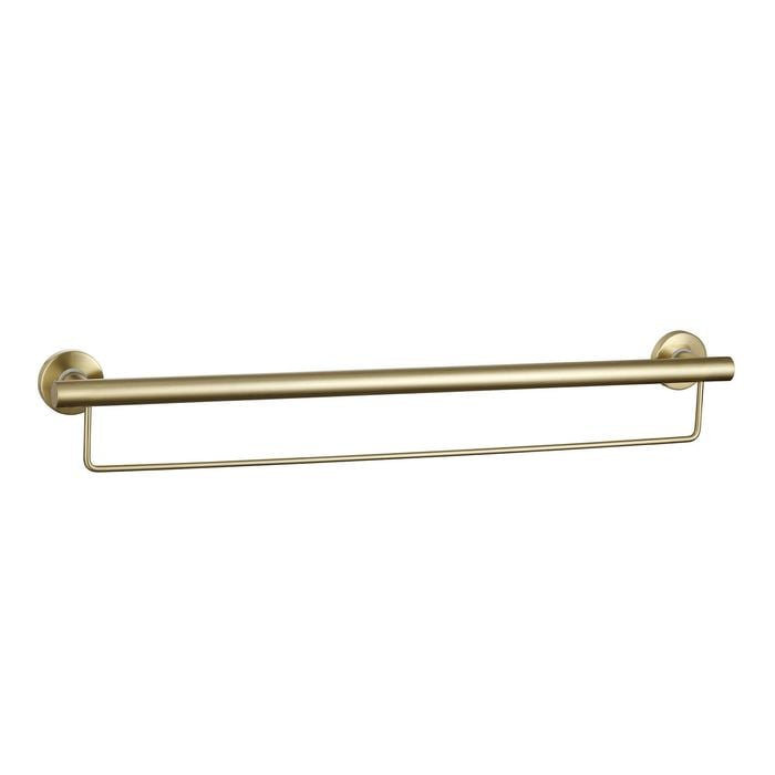 evekare 900mm Brushed Brass Grab Rail With Towel Rail