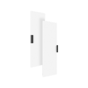 Lugna 1021 x 600 x 16mm White Double Doors - White 600mm