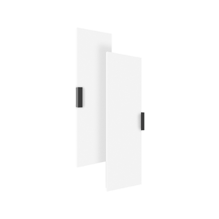 Lugna 1021 x 600 x 16mm White Double Doors - White 600mm