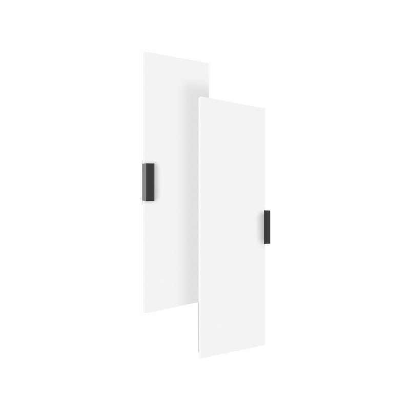 Lugna 1021 x 600 x 16mm White Double Doors - White 600mm
