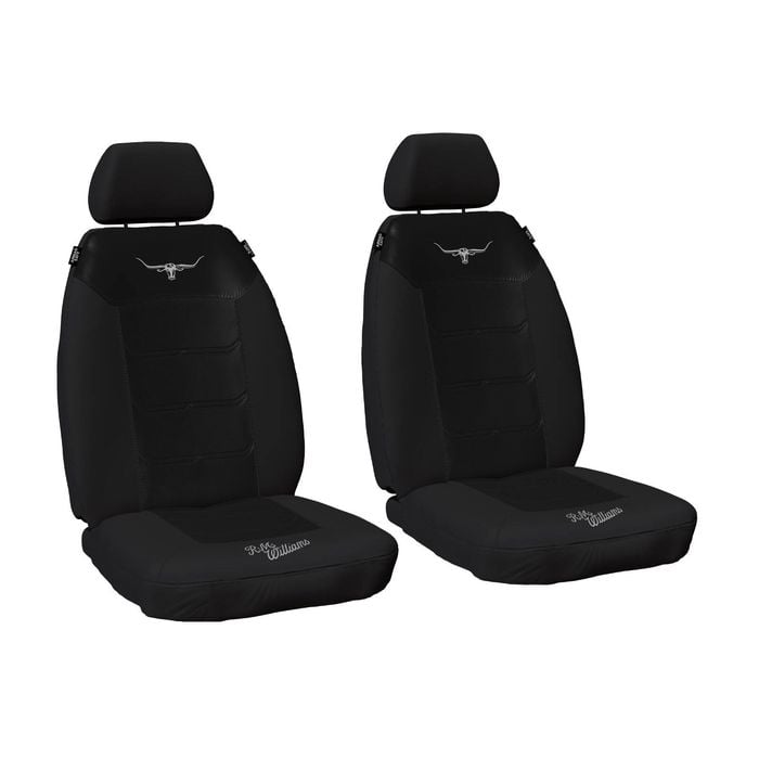 R.m.williams Rmw Longhorns Black Mesh Front Car Seat Covers Universal Fit
