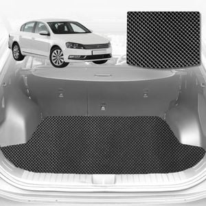 6D Diamond Car Boot Mat for VolksWagen Passat (B8)2015-Current-Sedan-Cargo Mat-Black-Outback GT