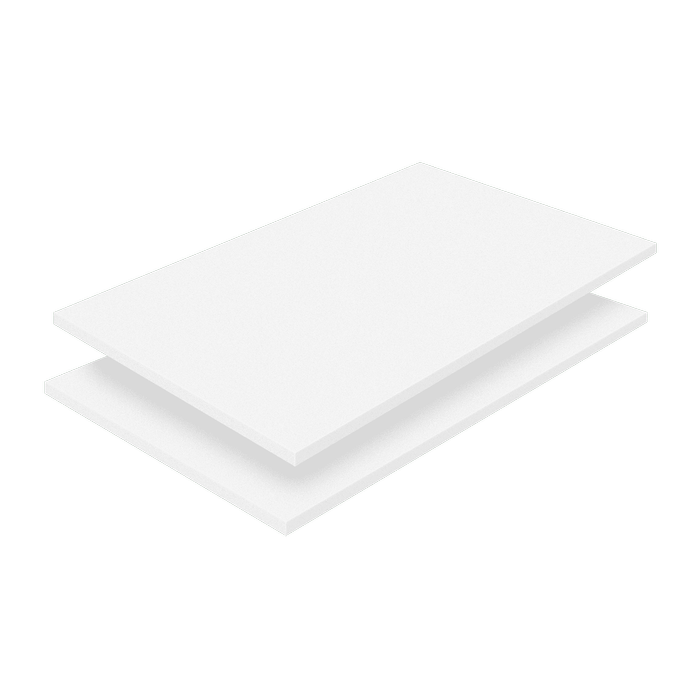 Lugna White Adjustable Cabinet Shelf - To Suit 750 x 380mm - 2 Pack