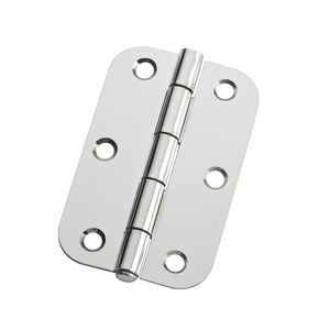 Lane 90mm Polished Chrome Plated Loose Pin Radius Butt Hinge - 20 Pack