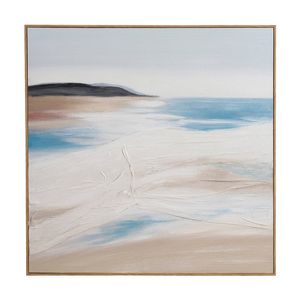 1825 Interiors Escape To The Sea Oil On Canvas Hand-Painted Coastal Scene