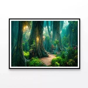Forest with Big Trees  Print 100% Australian Made 120x90cm  (Poster)