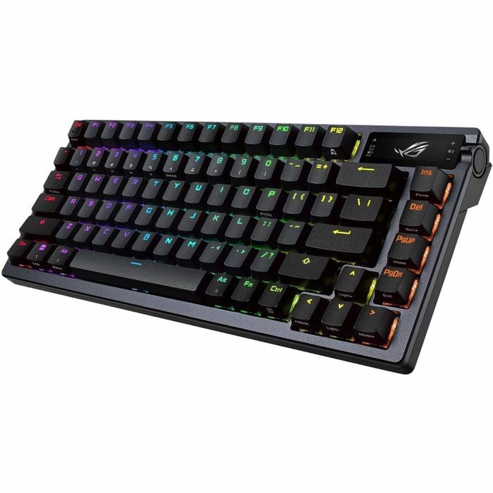 Asus ROG Azoth Gaming Keyboard - Wired/Wireless Connectivity - USB 2.0 Interface - RGB LED - Black - Mechanical Keyswitch