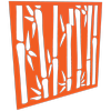 ProtectorAl 300 - 1200 x 300 - 1200mm Orange / Gloss White Bamboo Unframed Composite Deco Panel