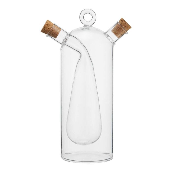 NF Living Duel Oil & Vinegar Cruet 500ml Dual Chamber Glass Kitchenware