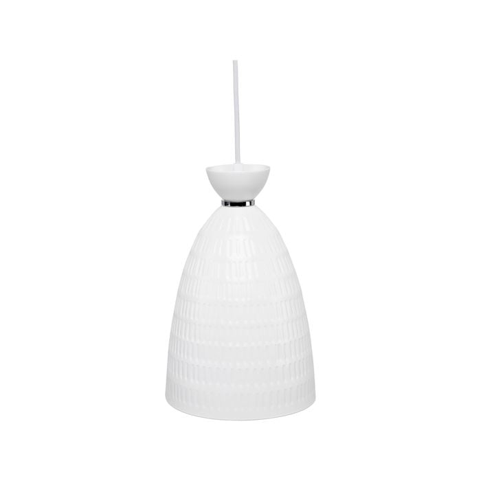 Brilliant 16cm White Minca Detailed Metal DIY Pendant Light
