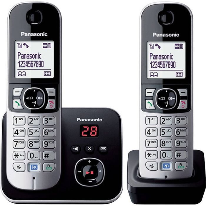 Panasonic Dect Twin Pack Cordless Phone With Digital Answering