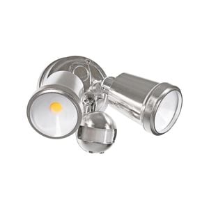 Brilliant Nickel Raptor III Twin Security Light With Sensor