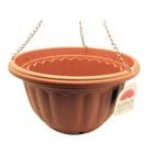 Lotus 30cm Terracotta Plastic Hanging Basket