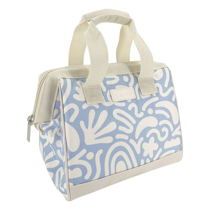 Sachi Style 34 Insulated Leak-Proof Lunch Bag 24x17x22cm Blue Squiggles