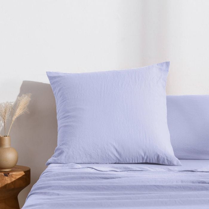 Dreamaker Superfine Washed Microfibre European Pillowcase Lilac