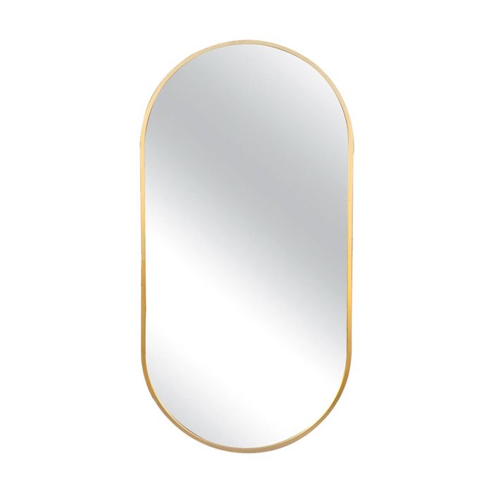Urban Style Reflections Oval Mirror Contemporary Home Decor Gold 120cm