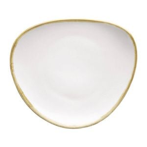 Olympia Kiln Triangular Plate Chalk 165mm 6 Pack Tableware Serving Crockery