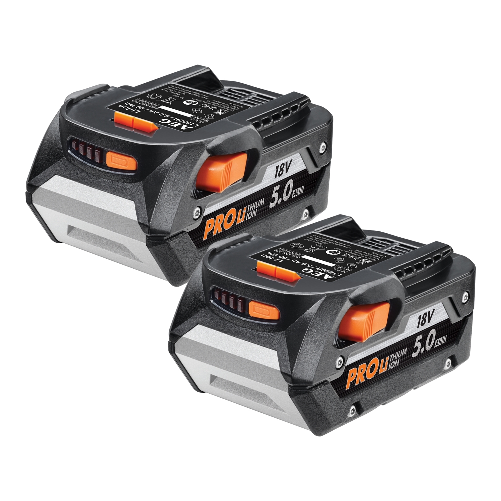 AEG 18V 5.0Ah Pro Lithium Battery - 2 Pack product image