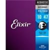 Elixir #11150 Acoustic Guitar Polyweb 12-String 80/20 Bronze 10-47 Light Gauge