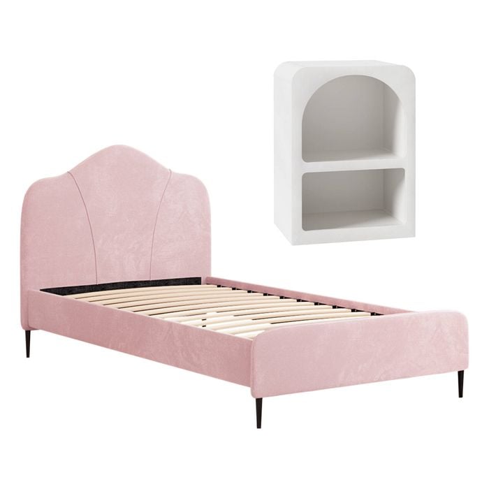 Artiss King Single Bed Frame with Bedside Table Set