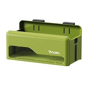 Foldable Hanging Storage Box No Drilling Required Wall-mounted Organizer（Green）
