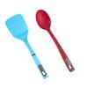 2pc Tasty Non-Stick Solid Turner & Spoon Cooking Utensil Set Blue/Red