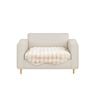 SOGA One-seater Cream Faux Fur Throw Blanket 90x90cm Polyester