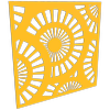 ProtectorAl 300-1200mm x 300-1200mm Dark Yellow/Gloss White Sunburst Unframed Composite Deco Panel