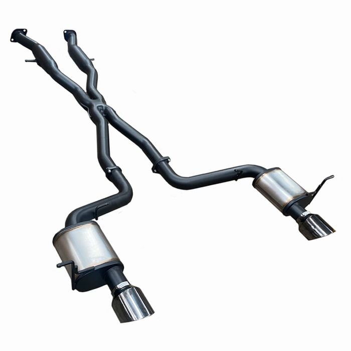 Ignite Exhausts Cat Back For Jeep Grand Cherokee Srt 6.4l 3" With Black Chrome Tips