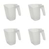 4PK AgBoss Pet and Livestock Plastic Food Scoop FeedMaxx 0.5kg Clear