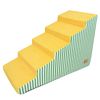 BingoPaw 5-Step Foam Pet Stairs Dog Ramp for High Bed Couch Non-Slip Support 40.5x81x54cm