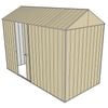 Build-a-Shed 1.5 x 3.0 x 2.3m Single Sliding Side Door Gable Shed - Cream