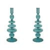 2PK Glass Bella 26.5cm Taper Stick Candle Holder - Whimsy
