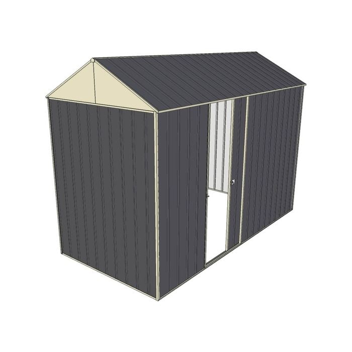 Build-a-Shed 1.5 x 3.0 x 2.3m Single Sliding Side Door Gable Shed - Grey