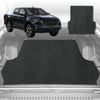 6D Diamond Ute Tub Mat for Mazda BT-50 Dual Cab (UP UR) 2011-2020 (with factory plastic tub liner)-Black-Outback GT