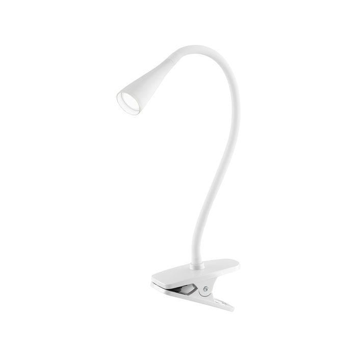 Verve Design 225mm LED Gooseneck Dale Clip Lamp - White 