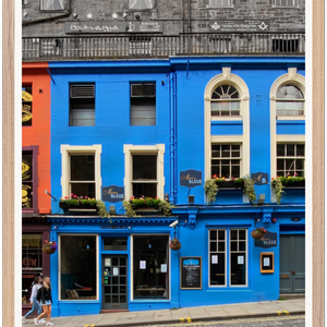 Galrie Vibrant Edinburgh Facades - Colorful Street Art Print Photography, Wood Frame, A4 21 x 30cm (8 x 12inch)