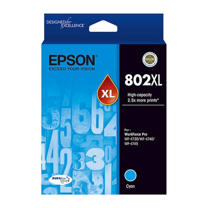 Epson 802xl High Yield Cyan Ink Cartridge