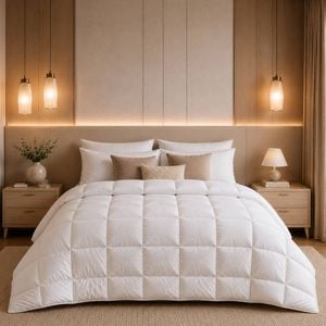 Royal Comfort 85/15 Duck Feather Down Medium Warmth Quilt 500GSM White Single