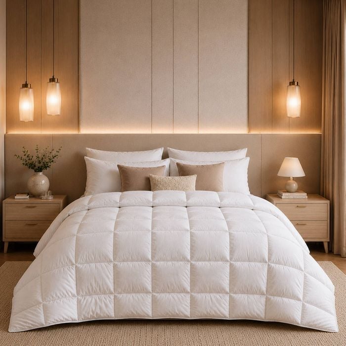 Royal Comfort 85/15 Duck Feather Down Medium Warmth Quilt 500GSM White Single