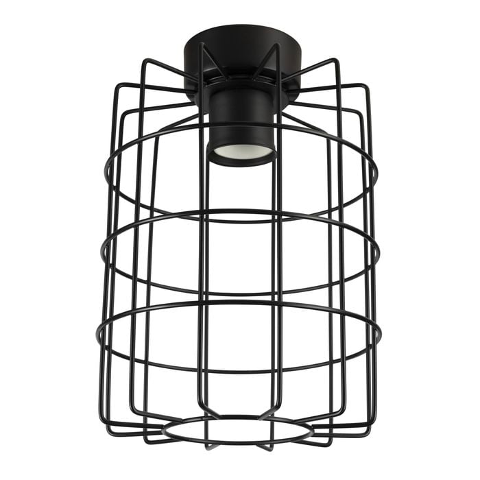 Brilliant Matt Black Canal Cage DIY Install Batten Fix Light