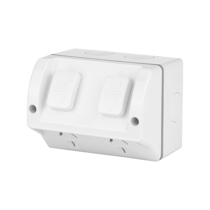 Deta 250V 15 Amp IP54 Outdoor Double Power Point