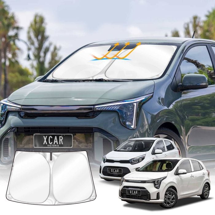 WindScreen Sun Shade for Kia Picanto 2016-Onwards Blocks UV Rays Foldable Wind Screen Sun Visor