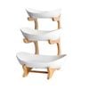 CARLA HOME 3-Tier Fruit Bowl Basket with Bamboo Stand