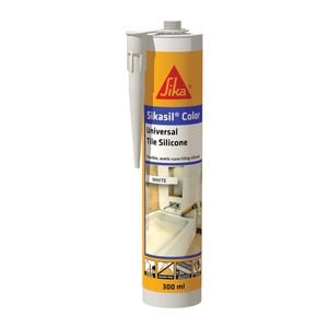 Sika 300ml White Sikasil Colour Tile Sealant