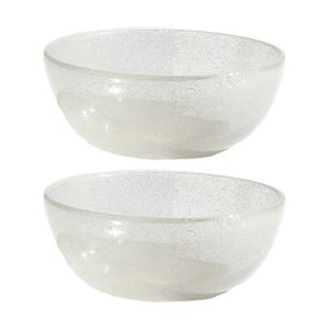 2PK KAS Australia Mini Bubble Glass Bowl Textured Matte Glass One Size White