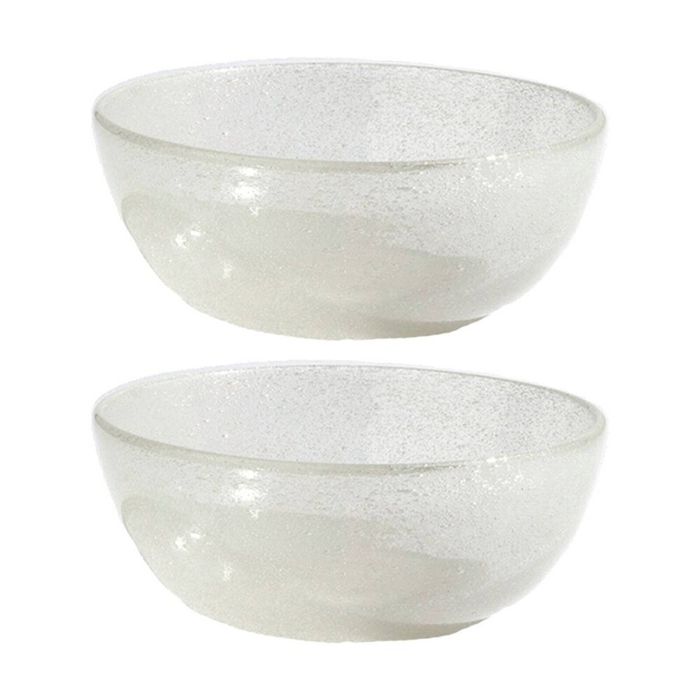 2PK KAS Australia Mini Bubble Glass Bowl Textured Matte Glass One Size White
